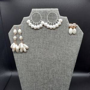 Pretty in Pearl Earring Trio - 3 Gorgeous Pair